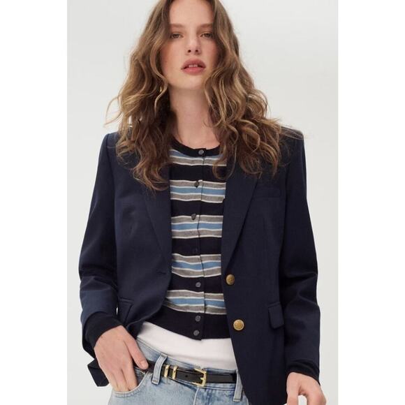 J.CREW Jackets & Blazers - J CREW NWT Ecole Blazer Jacket Womens Navy Blue 14 Nova Fides Wool Blend CA806